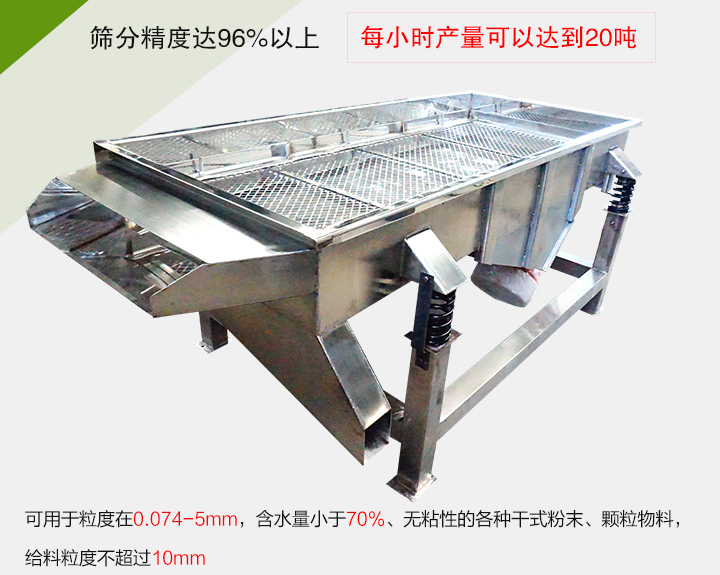 糧食篩分機各種干式粉末、顆粒物料，給料粒度不超過10mm